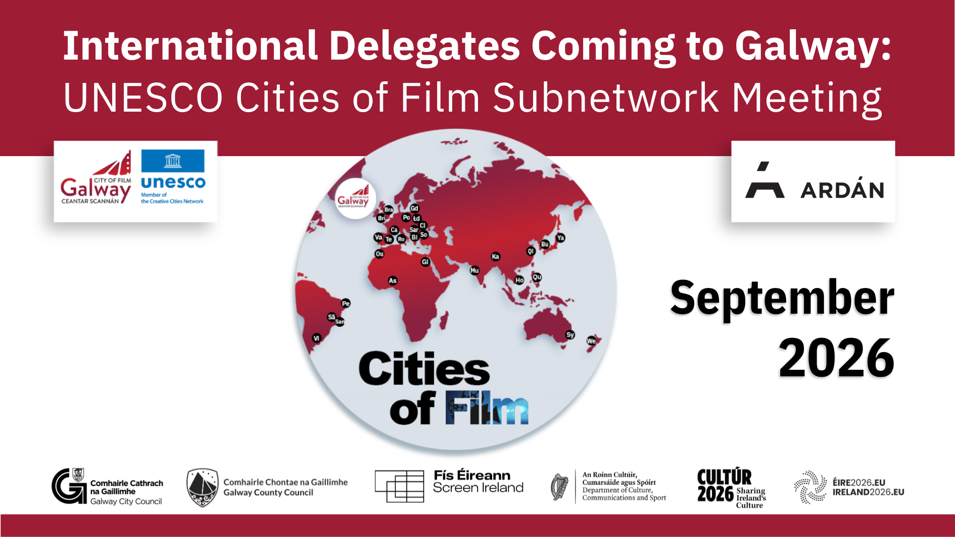 Cities of Film Subnetwork Galway 2026